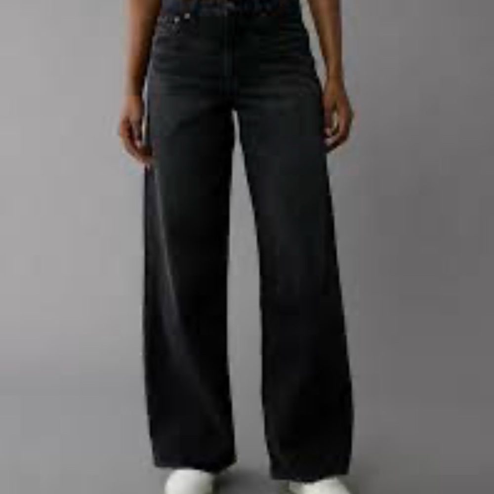 American Eagle Outfitters Strigid Wide Leg Black Good Condition Jeans